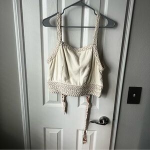 Ivory Braided Strap Women's Top